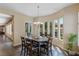 Bright breakfast nook with bay window and view of the backyard at 1975 Alcova Ridge Dr, Las Vegas, NV 89135