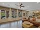 Living area with pool view, comfortable seating and large windows at 1975 Alcova Ridge Dr, Las Vegas, NV 89135
