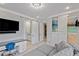 Modern office with a desk and built-in storage at 1975 Alcova Ridge Dr, Las Vegas, NV 89135