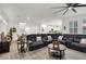 Open-concept living space offers a great flow from the living room to the dining area and kitchen at 3197 Vittoria Ave, Henderson, NV 89044