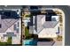 Bird's eye view of a backyard with hot tub, patio and landscaping at 3372 Dalmore St, Henderson, NV 89044