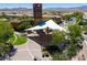 Aerial shot of community amenities, including a shaded area and well-kept landscaping at 3372 Dalmore St, Henderson, NV 89044
