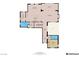 Detailed floorplan showcasing the layout of the first floor, including the kitchen, living room, and bedroom at 3372 Dalmore St, Henderson, NV 89044