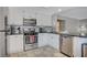 Modern kitchen with white cabinets and stainless steel appliances at 4773 Sarazen Cir, Las Vegas, NV 89103