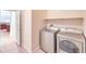 Laundry room includes washer, dryer, and kitchen access at 6412 Moss Agate Dr, Las Vegas, NV 89131