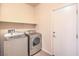 Convenient laundry room with washer, dryer, and storage at 6412 Moss Agate Dr, Las Vegas, NV 89131