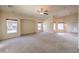 Open living room with views to backyard at 6412 Moss Agate Dr, Las Vegas, NV 89131