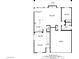 First floor floorplan with spacious layout including a living room, kitchen, Gathering room, bedroom, bath and a two-car garage at 8005 Egypt Meadows Ave, Las Vegas, NV 89178