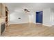 Spacious living room with wood flooring and ceiling fan at 8005 Egypt Meadows Ave, Las Vegas, NV 89178