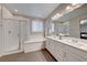Bathroom features double vanity, soaking tub, and walk-in shower at 176 Kimberlite Dr, Henderson, NV 89011