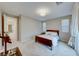 Bright bedroom with a comfortable bed and access to the hallway at 176 Kimberlite Dr, Henderson, NV 89011