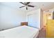 Spacious bedroom with ceiling fan and sliding door closet at 3634 Tripoli Cove Ave, Las Vegas, NV 89106