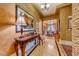 Elegant foyer features marble floors, a decorative table, and arched doorway at 453 Via Palermo Dr, Henderson, NV 89011