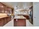 Beautiful kitchen with stainless steel appliances, granite countertops, and an island at 5805 Hannah Brook St, North Las Vegas, NV 89081
