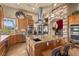 Spacious kitchen with an island and stainless steel appliances, perfect for cooking and entertaining at 670 Du Fort Ave, Henderson, NV 89002
