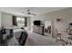 Bedroom with queen bed and desk area at 8870 S Tenaya Way, Las Vegas, NV 89113