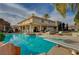 Resort-style pool with spa and diving board at 8870 S Tenaya Way, Las Vegas, NV 89113