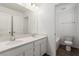 Clean bathroom with double vanity and bathtub at 10328 Apefly St, Las Vegas, NV 89141