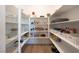 Well-organized walk-in pantry with custom shelving, offering ample storage space for kitchen essentials at 10420 Luella Ct, Las Vegas, NV 89143