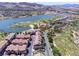 Beautiful aerial view overlooking the community, golf course, and lake at 24 Cerchio Alto, Henderson, NV 89011