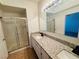 Bathroom with granite countertop and double sinks at 3205 Mystic Ridge Ct, Las Vegas, NV 89129