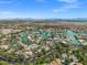 Stunning aerial view of lakefront homes and community at 3305 Cutty Sark St, Las Vegas, NV 89117