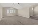 Expansive carpeted bedroom with vaulted ceilings, plantation shutters, and ample space at 3305 Cutty Sark St, Las Vegas, NV 89117