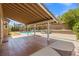 Relaxing covered patio, adjacent to pool and spa at 3305 Cutty Sark St, Las Vegas, NV 89117