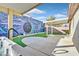 Spacious backyard with hot tub and mural at 3757 Grand Viewpoint Ct, Las Vegas, NV 89147