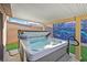 Relaxing hot tub under covered patio at 3757 Grand Viewpoint Ct, Las Vegas, NV 89147