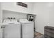 Well-organized laundry room with a modern washer and dryer set for efficient chores at 3770 S Rosy Carina Pl, Henderson, NV 89052