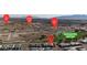 Community aerial view with location markers, Mountain Falls Golf Club, and surrounding landscape at 4267 E Highvale Ct, Pahrump, NV 89061