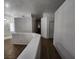 Hallway with white walls and hardwood floors at 4610 Cannon Beach St, Las Vegas, NV 89122