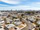 An aerial view shows the renovated home, newly xeriscaped yard and easy access to the Las Vegas strip at 704 Berry Cir, Las Vegas, NV 89107