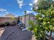 Close up of a backyard storage shed featuring durable construction and ample storage space at 8203 Heather Rock Ct, Las Vegas, NV 89117