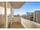 Breathtaking city views from this balcony with clear railings and access from a sliding glass door at 135 E Harmon Ave # 2601&2603, Las Vegas, NV 89109