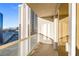 Enjoy city views from this private balcony with clear railings and access from sliding glass door at 135 E Harmon Ave # 2601&2603, Las Vegas, NV 89109