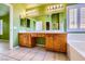 Bathroom vanity with double sinks and an abundance of cabinet space at 1424 Desert Hills Dr, Las Vegas, NV 89117