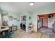 Modern kitchen with white cabinets and orange walls at 207 W Victory Rd, Henderson, NV 89015