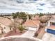 Elevated view of the home showing desert landscaping and a tranquil residential neighborhood at 2153 Hookcross Cir, Henderson, NV 89074