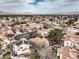 Panoramic aerial view of the neighborhood showcasing mountain views and community landscaping at 2153 Hookcross Cir, Henderson, NV 89074