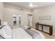 View of the main bedroom showcasing ensuite bathroom and walk-in closet with wood-look floors at 2401 Rockford St, Las Vegas, NV 89134