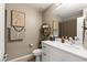 This bathroom features stylish decor and sleek fixtures, creating a modern and inviting space at 2844 Copper Wind Ln # 4, Las Vegas, NV 89183