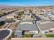 Aerial shot of a new neighborhood showcasing modern homes with well-manicured lawns and landscaping at 3025 Merlesco Ave, Henderson, NV 89044