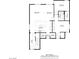 Detailed first floor plan of the house showcasing the layout, including kitchen, living room, office and bedroom at 4220 Porticella Ave, North Las Vegas, NV 89084