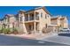 An exterior angle showing the multi-story home with a balcony at 4626 Lime Straight Dr, Las Vegas, NV 89115