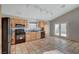 Kitchen with stainless steel appliances and light wood cabinets at 6425 Mountain Mesa Ave, Las Vegas, NV 89156