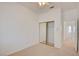 Bedroom with mirrored closet and neutral carpeting at 7337 Tealwood St, Las Vegas, NV 89131