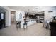 Modern kitchen with granite countertops and dark cabinetry at 7435 Sun Summit Ct, Las Vegas, NV 89178