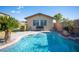 Swimming pool and a detached casita in the backyard at 7435 Sun Summit Ct, Las Vegas, NV 89178